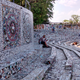 Mosaic work inside the Rock Garden.
